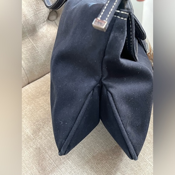 Fendi Navy Blue Fold-Over Baguette Bag - Picture 13 of 15